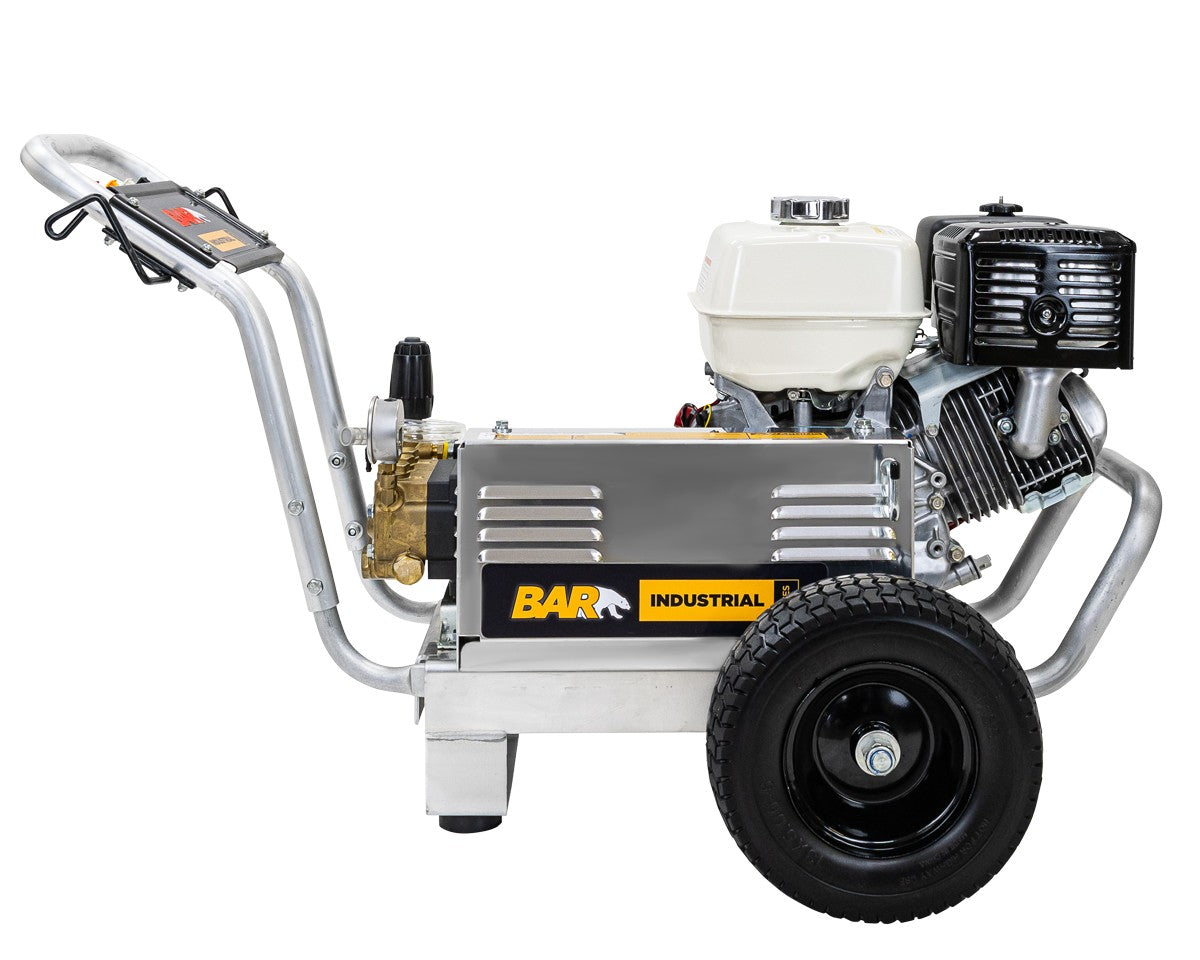 BE 4,000 PSI Petrol Pressure Washer - Honda GX390, Interpump, Trolley Frame | BAR4013PI-H