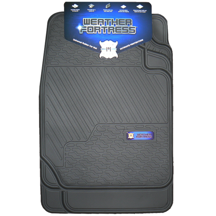 Posh Pile Weather Fortress 2 Piece Rubber Universal Fit Set Black-Car Mats-Tool Factory
