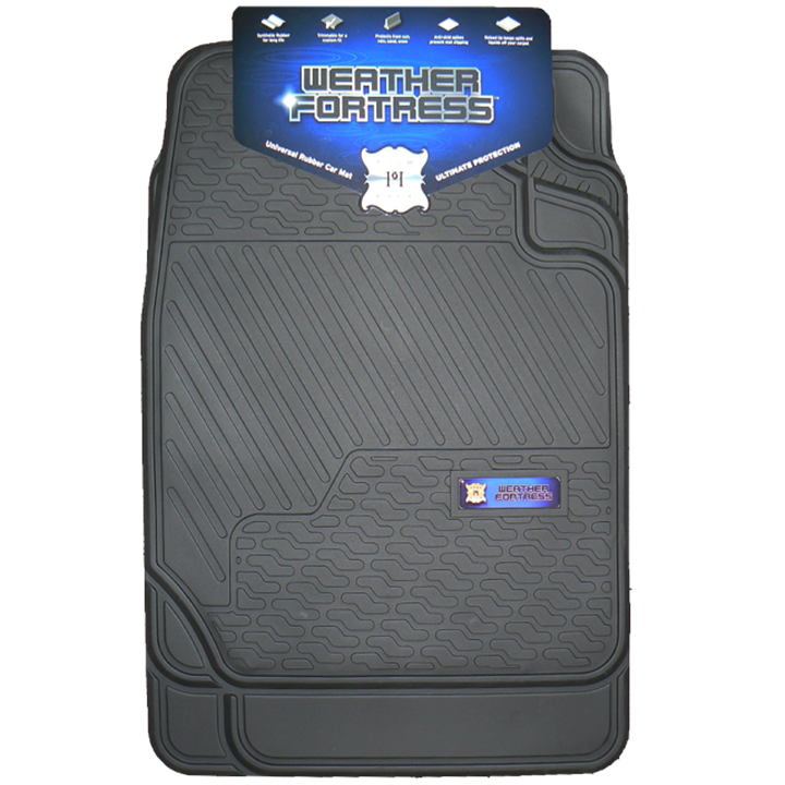 Posh Pile Weather Fortress 4 Piece Rubber Universal Fit Set Black-Car Mats-Tool Factory
