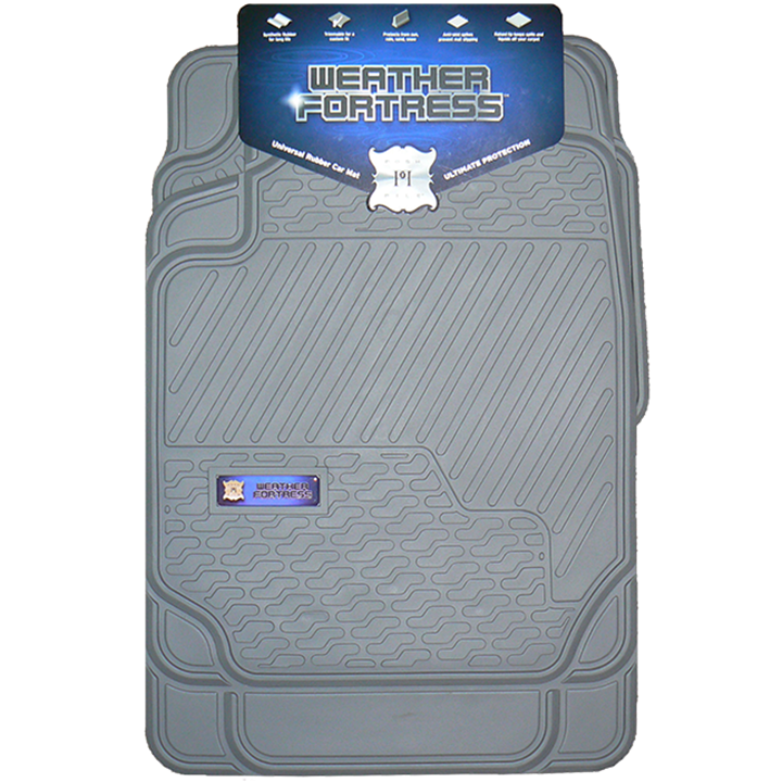 Posh Pile Weather Fortress 3 Piece Rubber Universal Fit Set Grey-Car Mats-Tool Factory