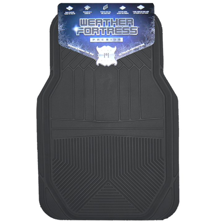 Posh Pile Weather Fortress Premium 2 Piece Universal Fit Set Black-Car Mats-Tool Factory