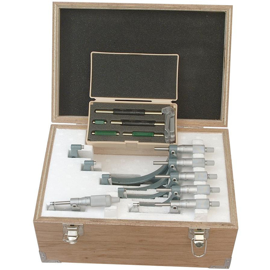 Mitutoyo Outside Micrometer Set Individuals 0-150mm x 0.01mm Set of Six Micrometers-Mitutoyo-Tool Factory