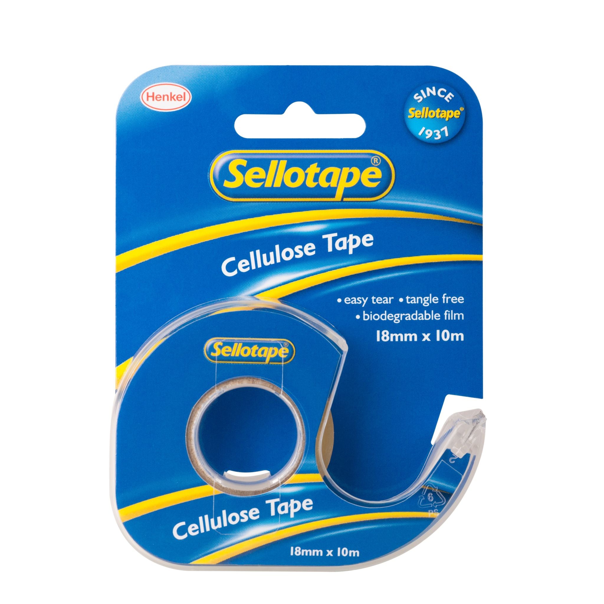 Sellotape 3264 Cellulose Tape On Dispenser 18mmx10m 1 UNIT