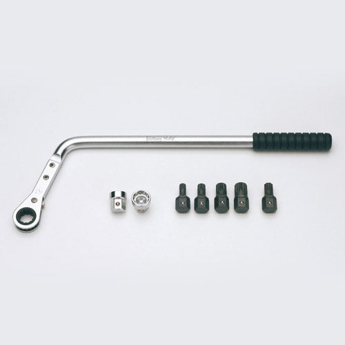 Koken Door Hinge Wrench Set - 8pc 10-12mm Sockets, M6-M12 XZN Bits, T45 Torx Bit-Sockets & Accessories-Tool Factory