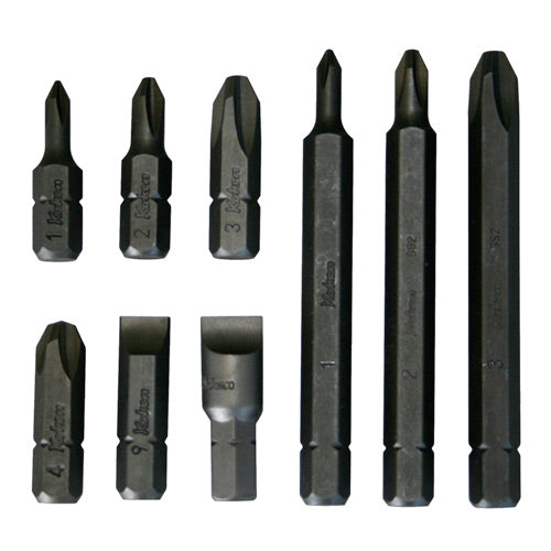 Koken Impact Bit Set - 9pc #1-4 Phillips, 9-11mm Flat-Sockets & Accessories-Tool Factory