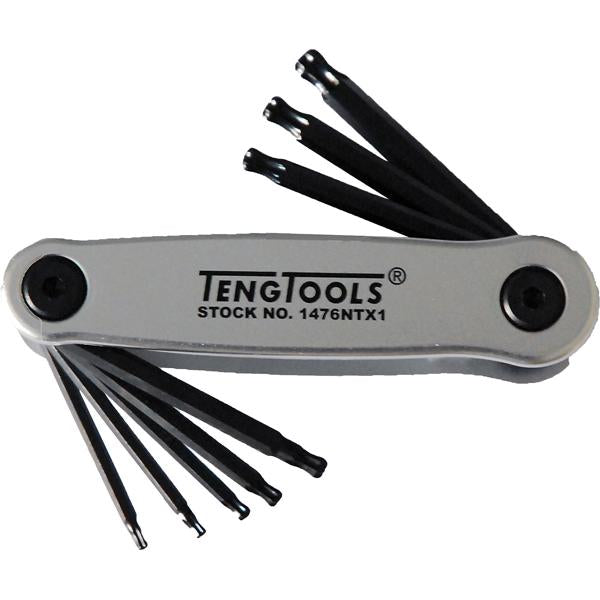 Teng 8Pc Tx Set With Ball Point End (Folding) | Wrenches & Spanners - Sets-Hand Tools-Tool Factory