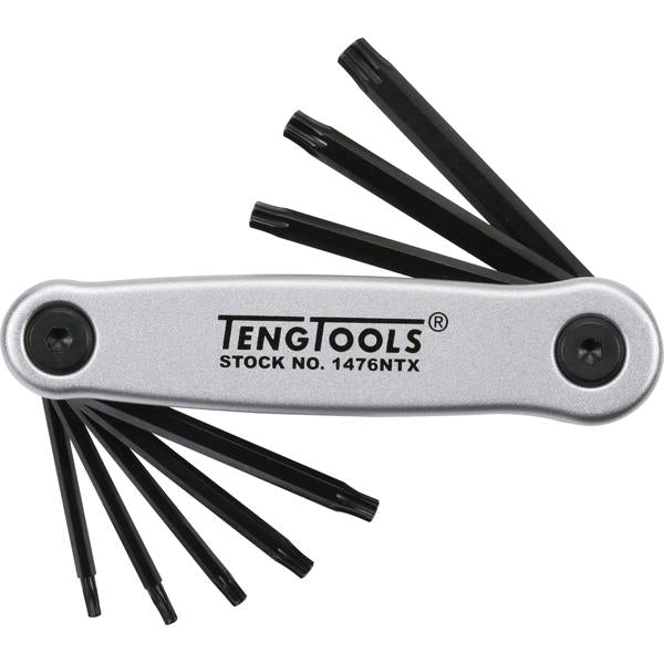 Teng 8Pc Fold-Up Tx Key Set - Tx T9-T40 | Wrenches & Spanners - Sets-Hand Tools-Tool Factory