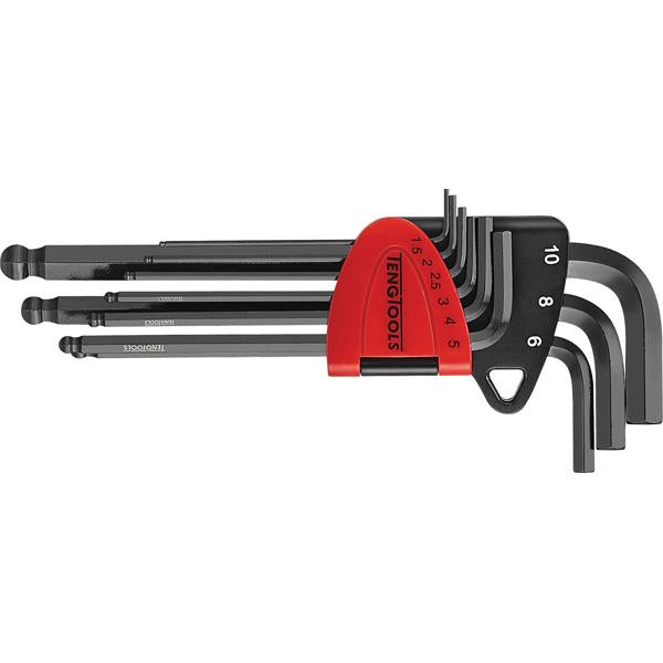 Teng 9Pc Ball-End Metric Hex Key Set - 1.5-10.0Mm | Wrenches & Spanners - Sets-Hand Tools-Tool Factory