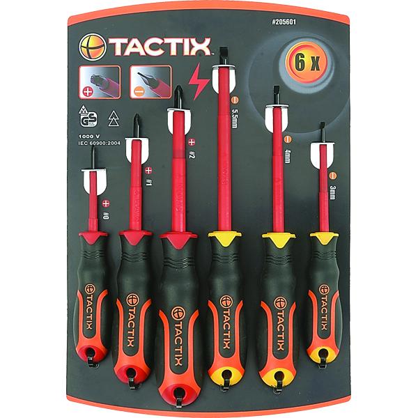 Tactix Screwdriver Insulated 6Pc Set | Screwdrivers - Sets-Hand Tools-Tool Factory
