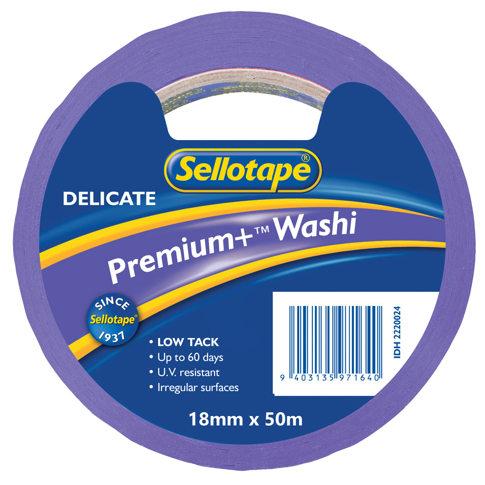 Sellotape Washi Premium+ Delicate 18mm x 50m