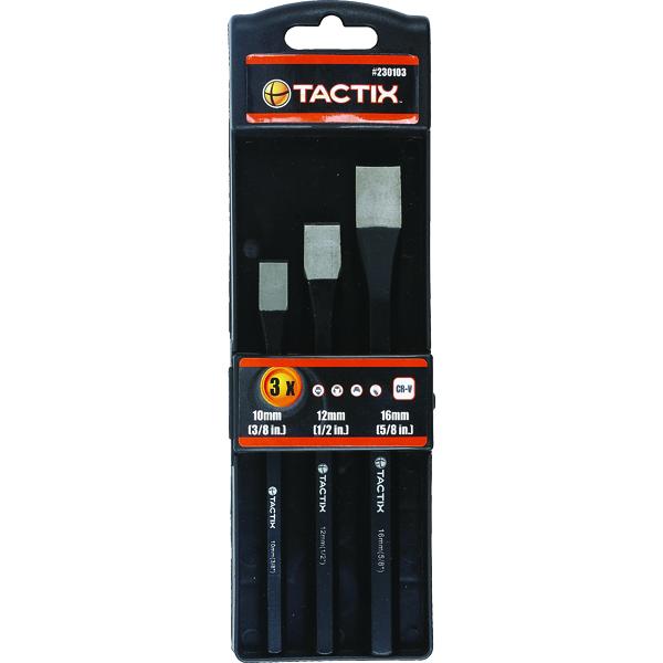 Tactix Cold Chisel 3Pc Set | Punches & Chisels - Sets-Hand Tools-Tool Factory