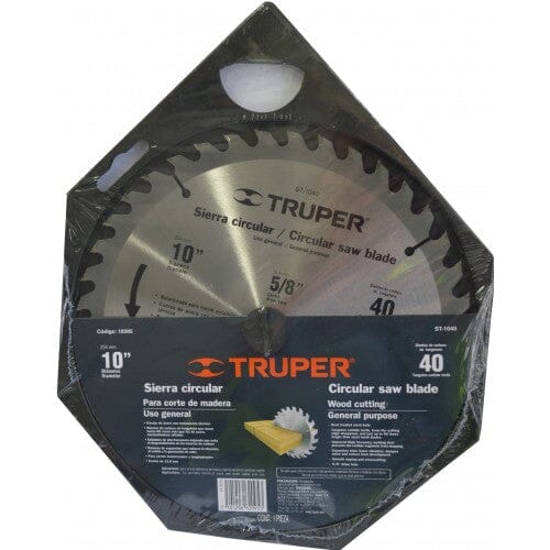 Truper Circular Saw Blade TCT 40-Tooth 254mm x 16mm