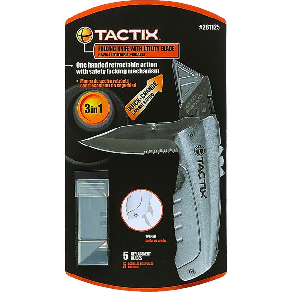 Tactix Utility Folding Knife Dual Function | Cutting Tools - Knives-Hand Tools-Tool Factory