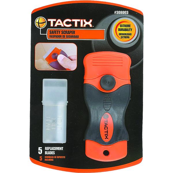 Tactix Scraper Safety W/ 5Pc Blade | Masonry & Painting - Scrapers-Hand Tools-Tool Factory