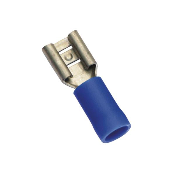 Champion Blue Female Push-On Spade Terminal -20Pk | Auto Crimp Terminals - Bullet Terminals-Automotive & Electrical Accessories-Tool Factory