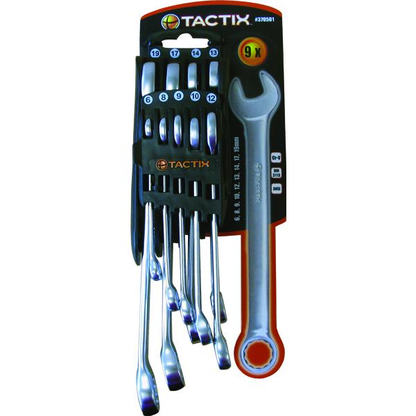 Tactix 9Pc Combination Spanner Set - Metric | Wrenches & Spanners - Metric-Hand Tools-Tool Factory