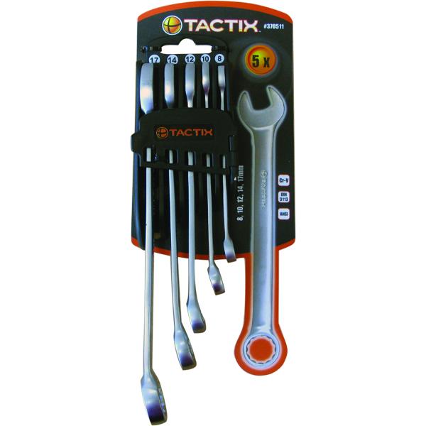 Tactix 5Pc Combination Spanner Set - Metric | Wrenches & Spanners - Metric-Hand Tools-Tool Factory