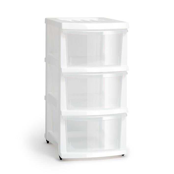 Taurus Drawers Taurus Storage Organiser 3 Drawer White