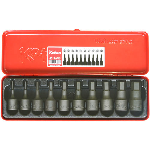 Koken 1/2" Dr Inhex Socket Set In Case - 10pc 3/16"-3/4"-Sockets & Accessories-Tool Factory