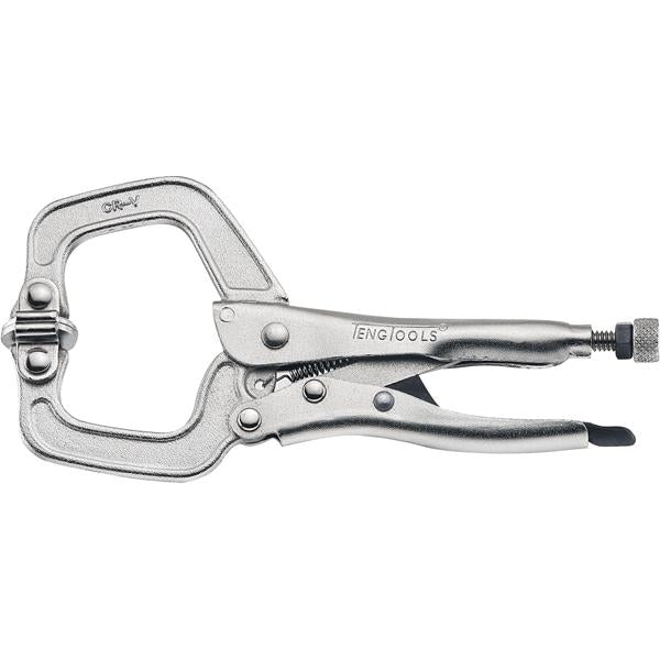 Teng 11In C-Clamp Locking Plier (Np) W/Swivel Pad | Pliers - Vice Grips-Hand Tools-Tool Factory