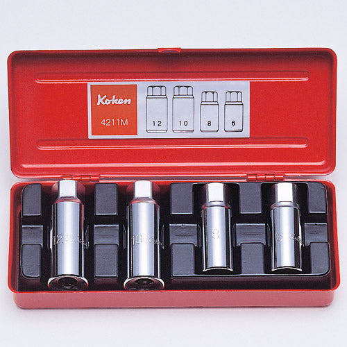 Koken 1/2" Dr Stud Puller Set - 4pc 1/4"-1/2"-Sockets & Accessories-Tool Factory