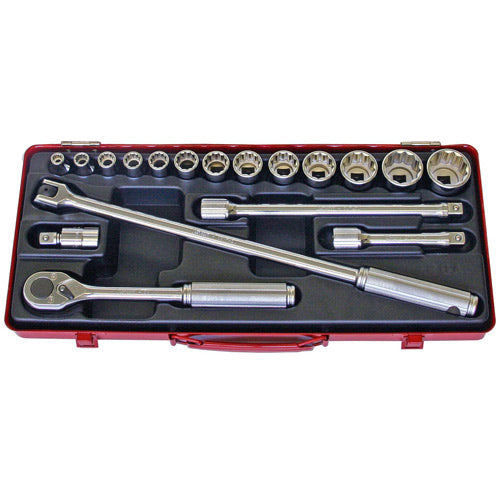 Koken 1/2"Dr Socket Set - 18pc 8-32mm-Sockets & Accessories-Tool Factory