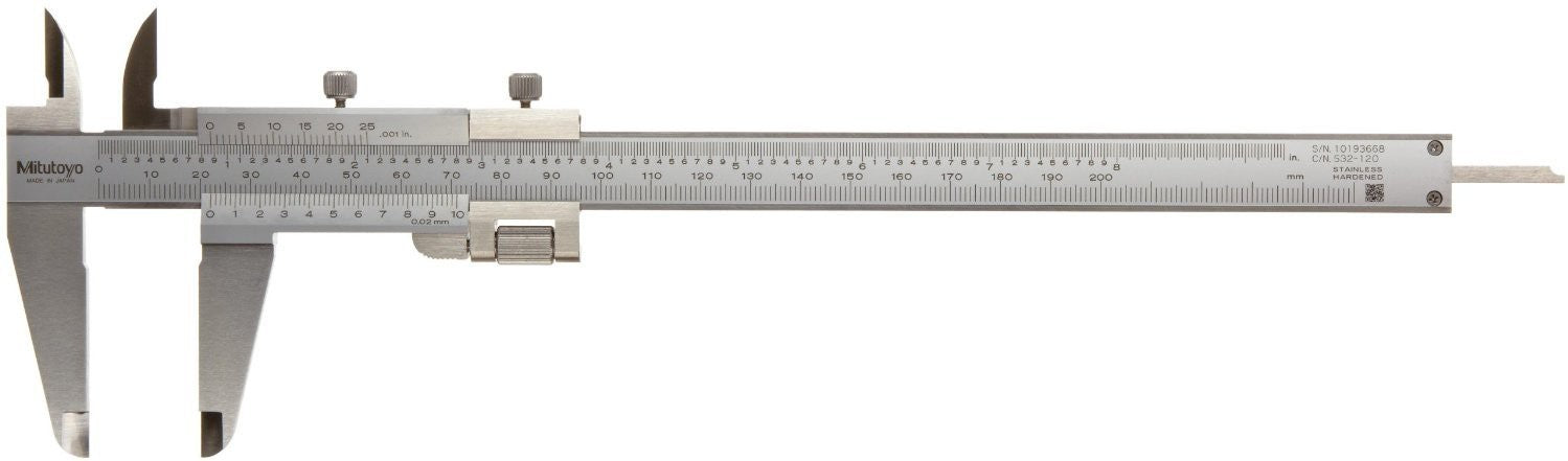 Mitutoyo Vernier 5"/130mm x .001"/0.02mm Fine Adjustment Model