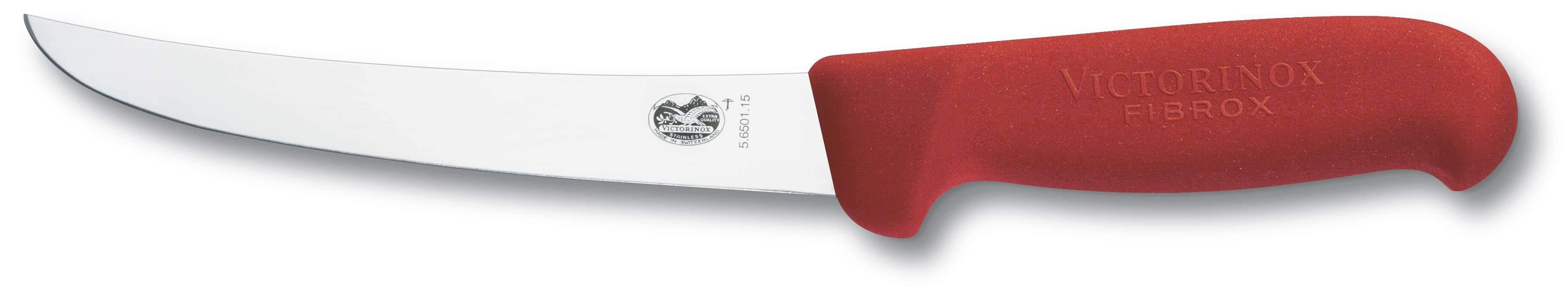 Victorinox Boning Knife 5.6501.15cm Curved Blade Red Handle