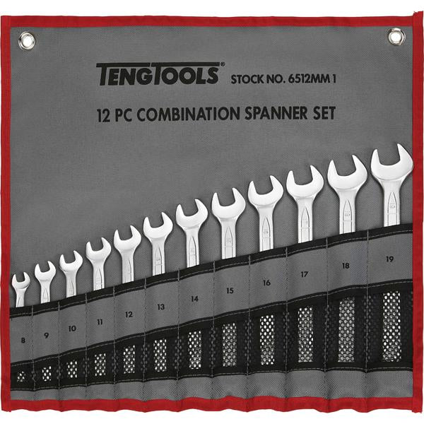 12Pc Roe Combination Spanner Set In Wallet- 8-19Mm | Wrenches & Spanners - Sets-Hand Tools-Tool Factory