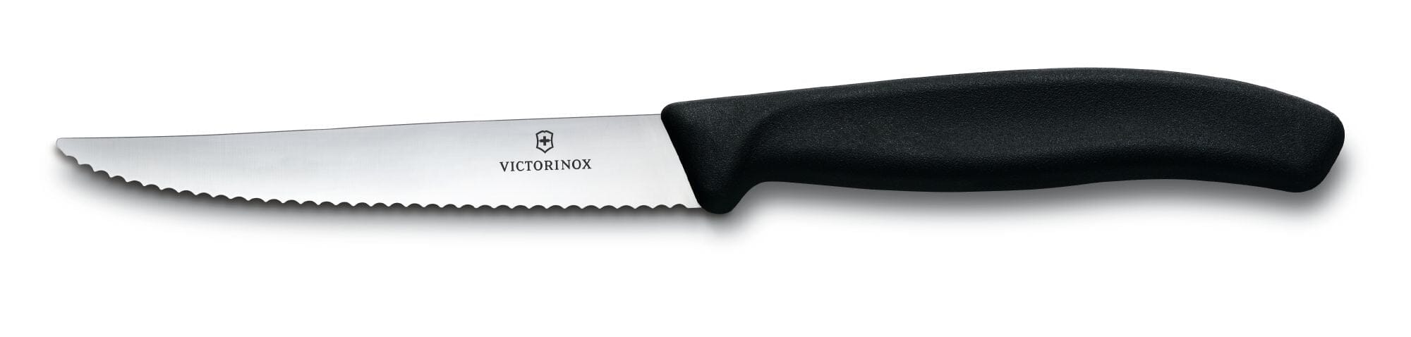 Victorinox Steak Knife Serrated Pointed Tip Black Handle  6.7233