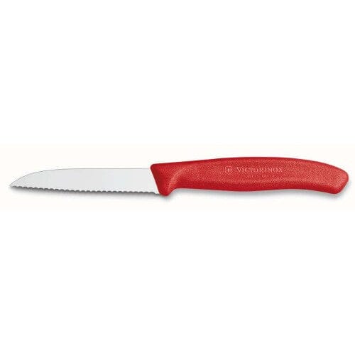 Victorinox Paring Knife 6.7431 - 8cm Wavy Blade Red Handle