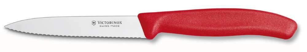 Victorinox Vegetable Knife 6.7731 - 10cm Wavy Blade Red Handle