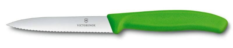 Victorinox Vegetable Knife 6.7736 - 10cm Wavy Blade Green Handle