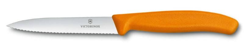 Victorinox Vegetable Knife 6.7736 - 10cm Wavy Blade Orange Handle