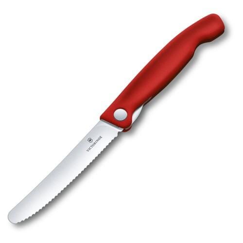 Victorinox Folding Paring Knife Wavy Blade    Red Handle