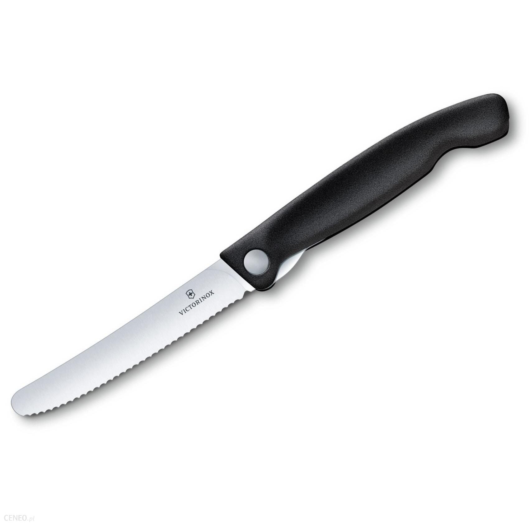 Victorinox Folding Paring Knife Wavy Blade    Black Handle
