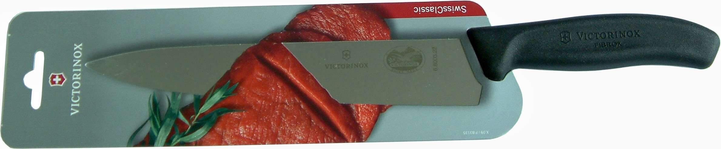 Victorinox Carving Knife 6.8003.22cm Black Swiss Classic Blister