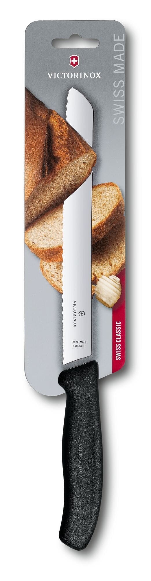 Victorinox Bread Knife 6.8633.21cm Black Swiss Classic Blister