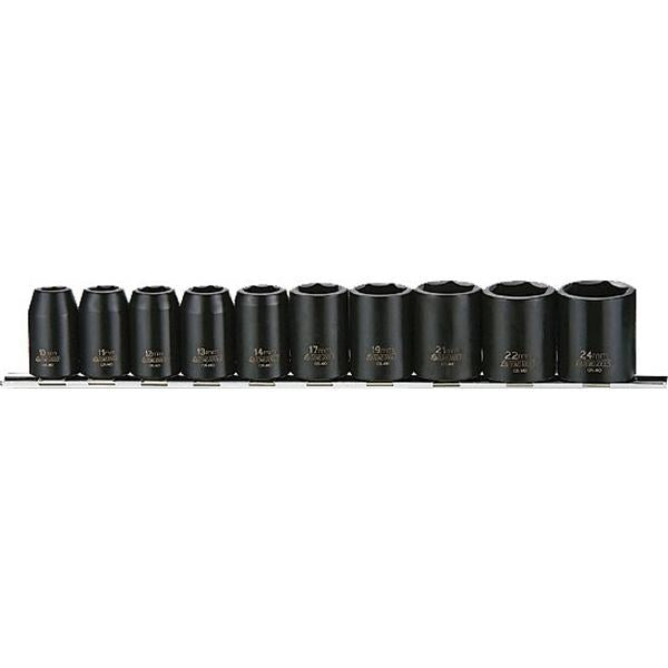 Teng 10Pc 1/2In Dr. Std. Impact Socket Set 10-24Mm | Socketry - 1/2 Inch Drive-Hand Tools-Tool Factory