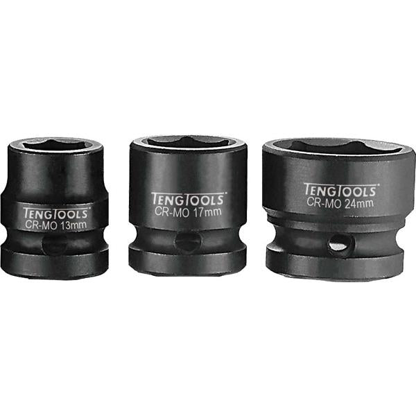 Teng 1/2In Dr. Stubby Impact Socket 21Mm Din | Socketry