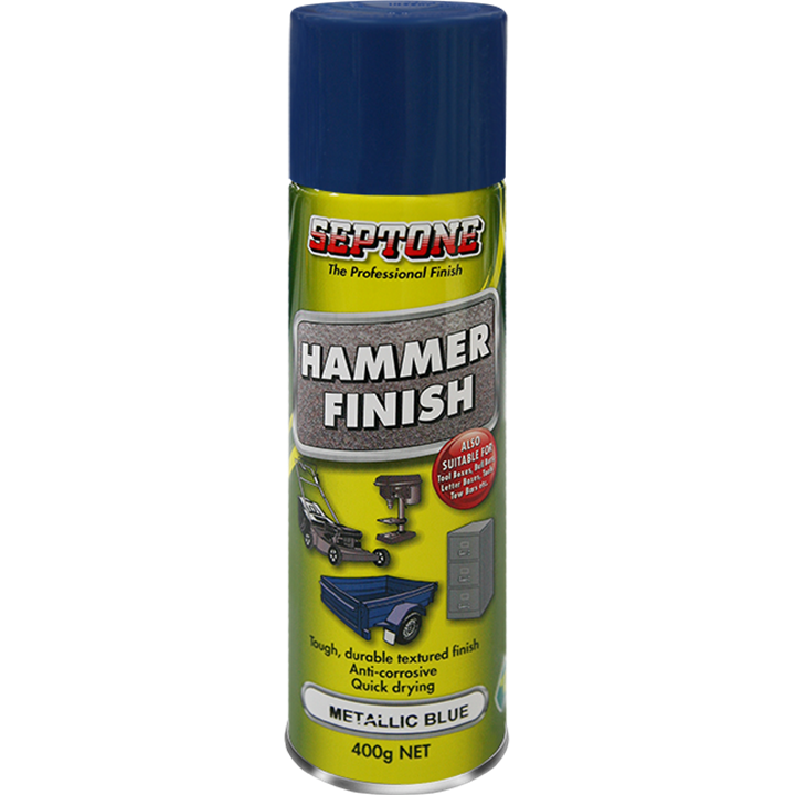 Septone Hammer Finish Blue Aerosol 400G-Paint Products-Tool Factory