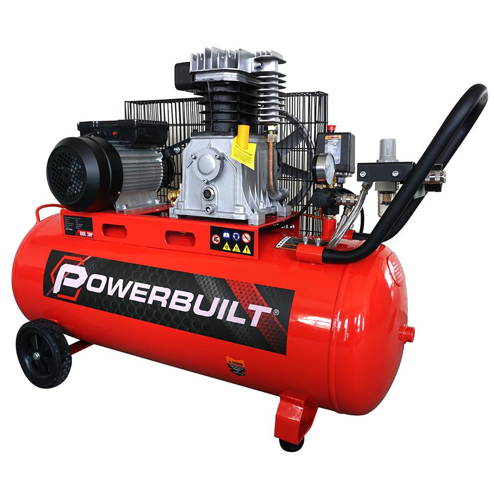 Powerbuilt 100L 3.0Hp Air Compressor - Belt Drive
