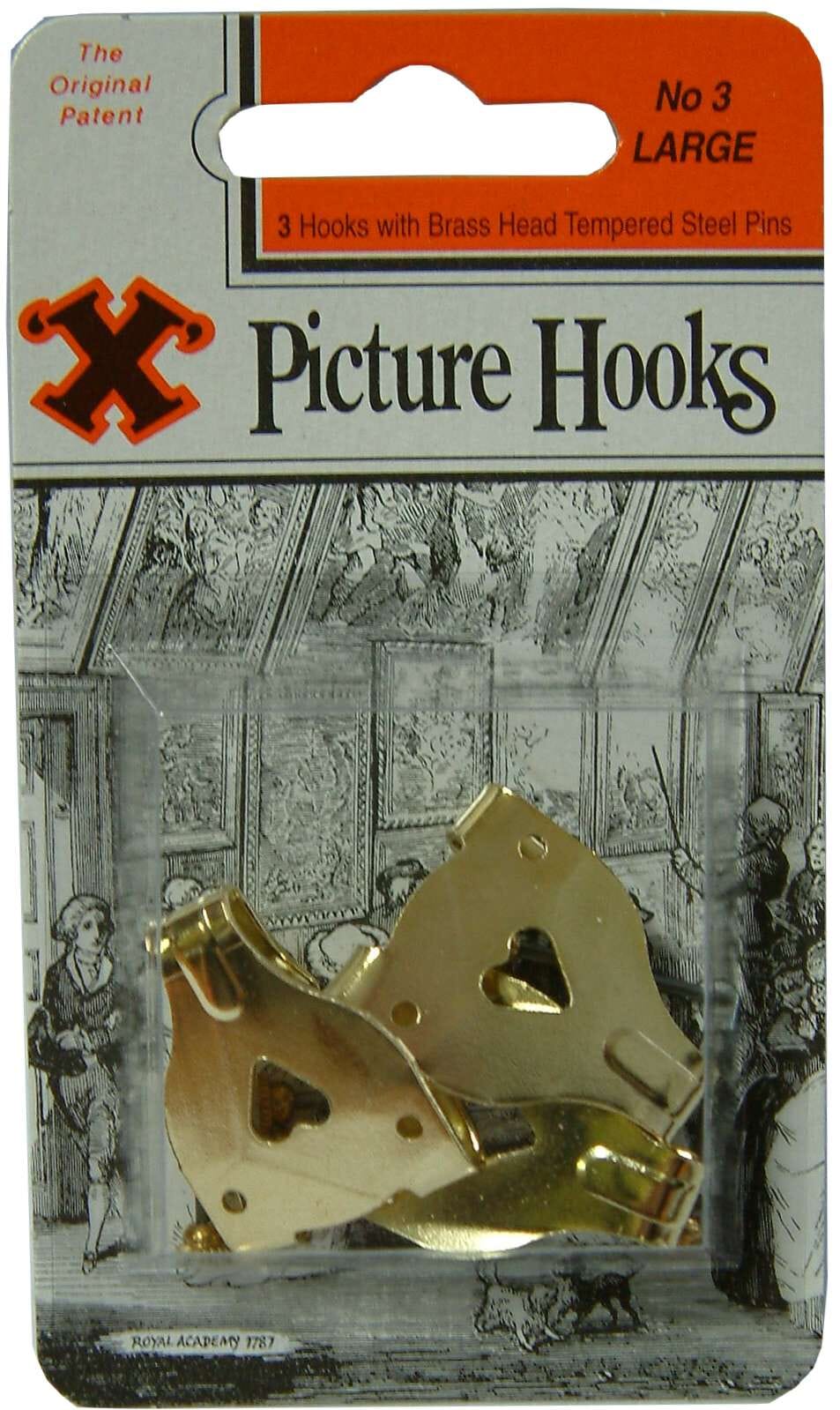 Bayonet X Picture Hooks Double - 3pce Blister Pack #3