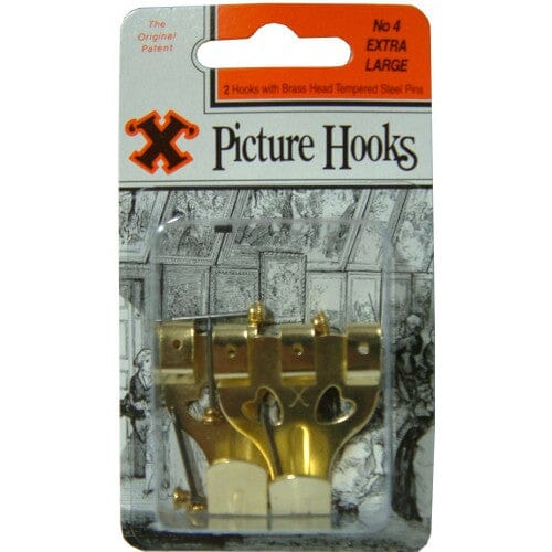 Bayonet X Picture Hooks Ex.Large - 2pce Blister Pack #4