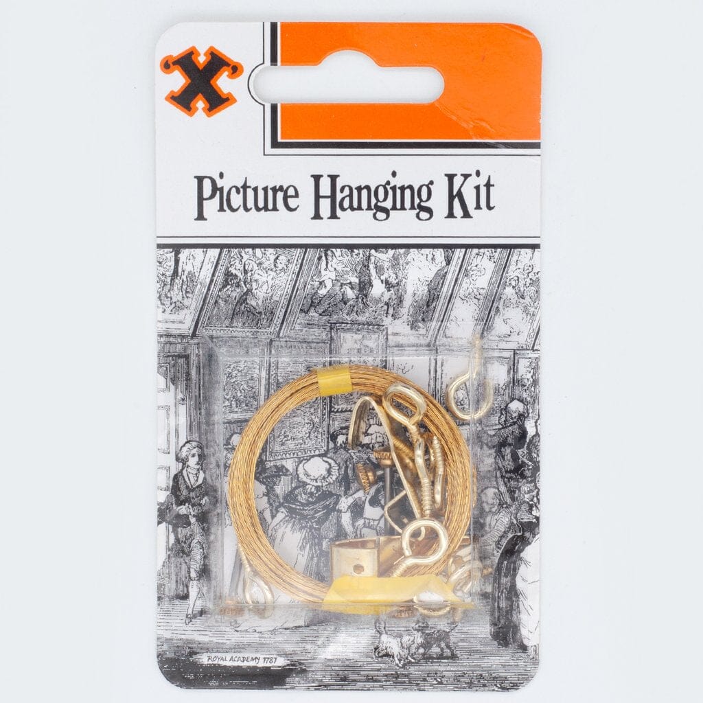 Bayonet X Picture Hanging Kit Hooks/Wire/Eyes - Blister Pack