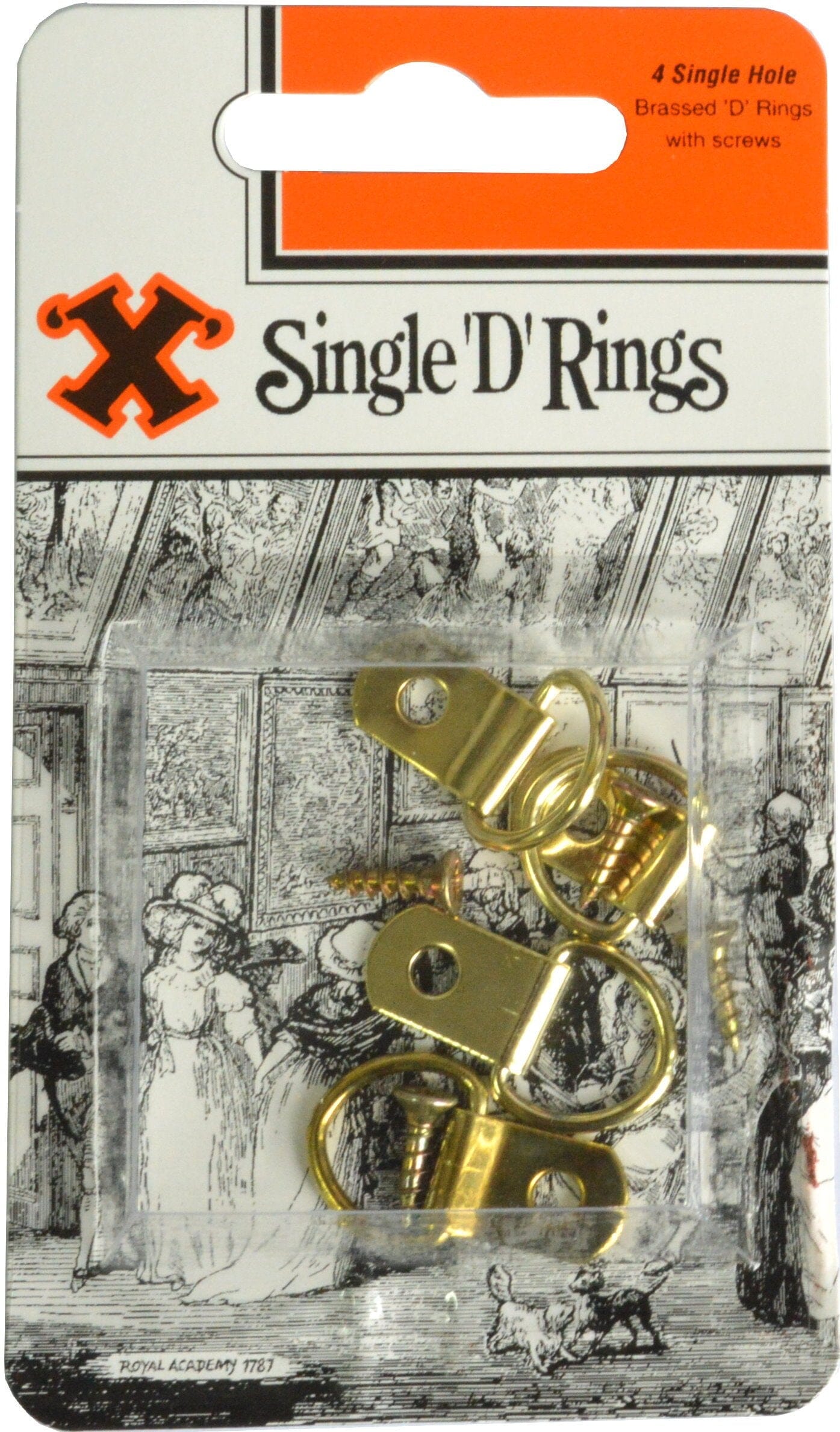 Bayonet X Picture D Rings Brassed - 4pce Blister Pack Single