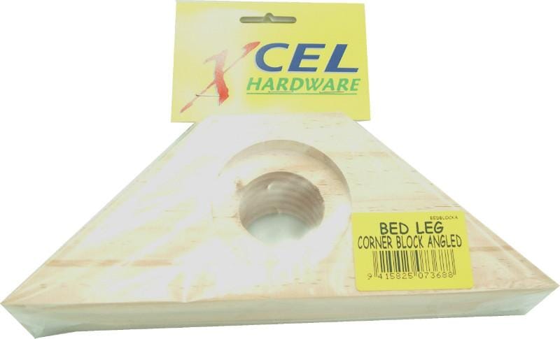 Xcel Bed Leg Corner Block Threaded Angled