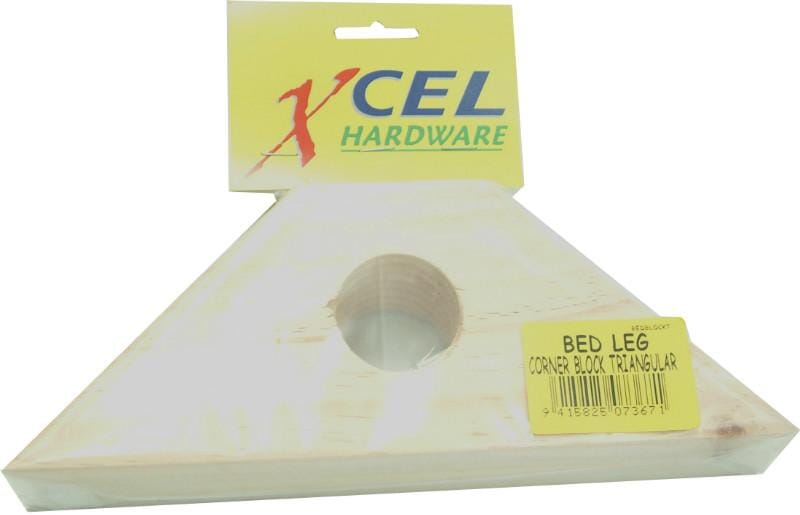 Xcel Bed Leg Corner Block Threaded Triangular