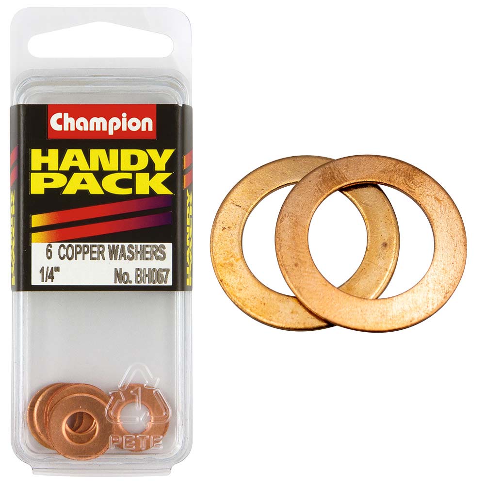Champion 1/4in x 9/6 Copper Washer 20G