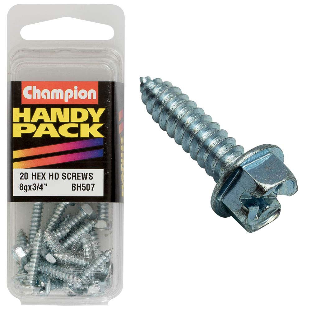 Champion 8G x 3/4in S/Tap Set Screw - Hex HD